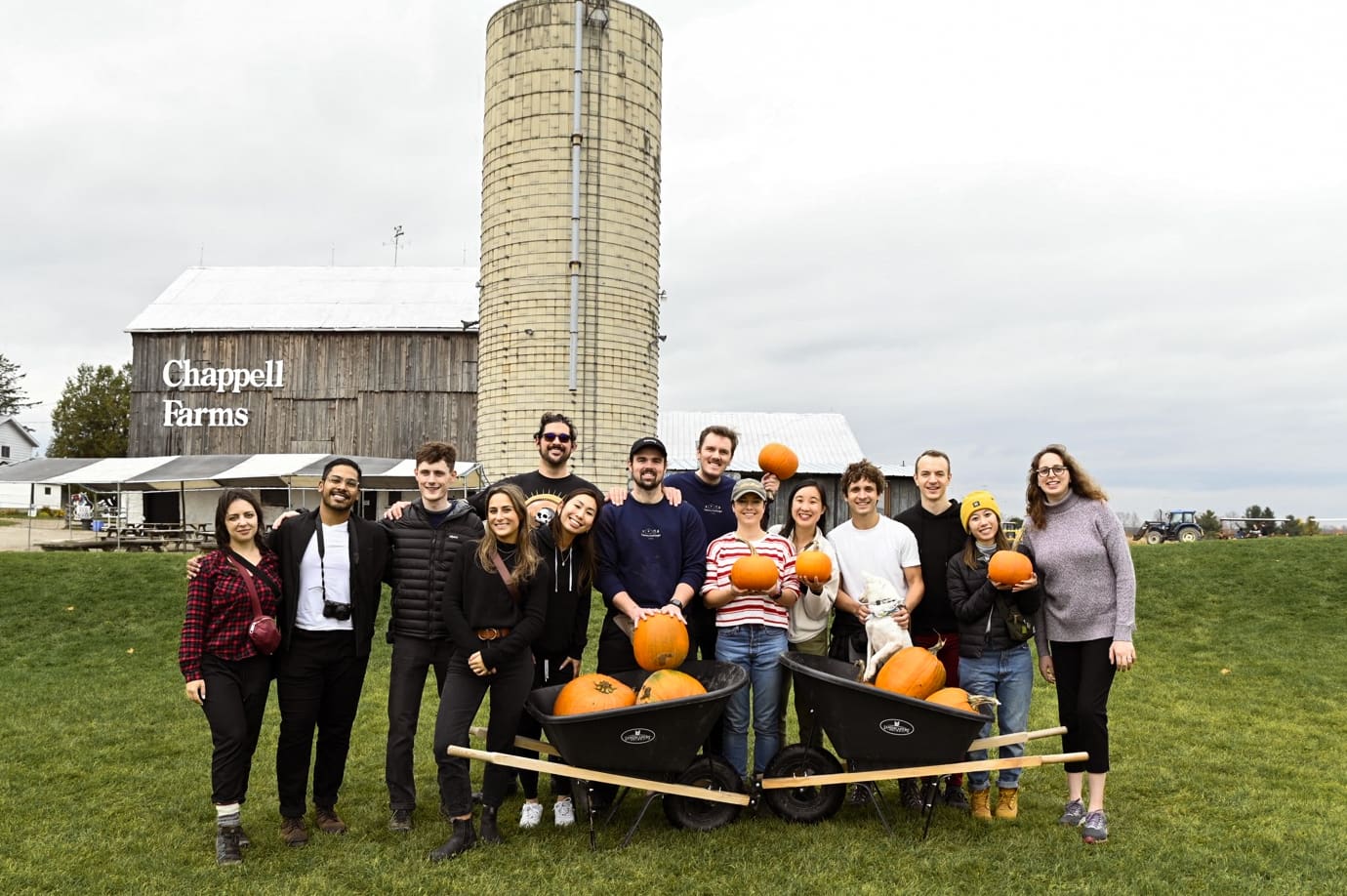 Canny team at a pumpkin patch