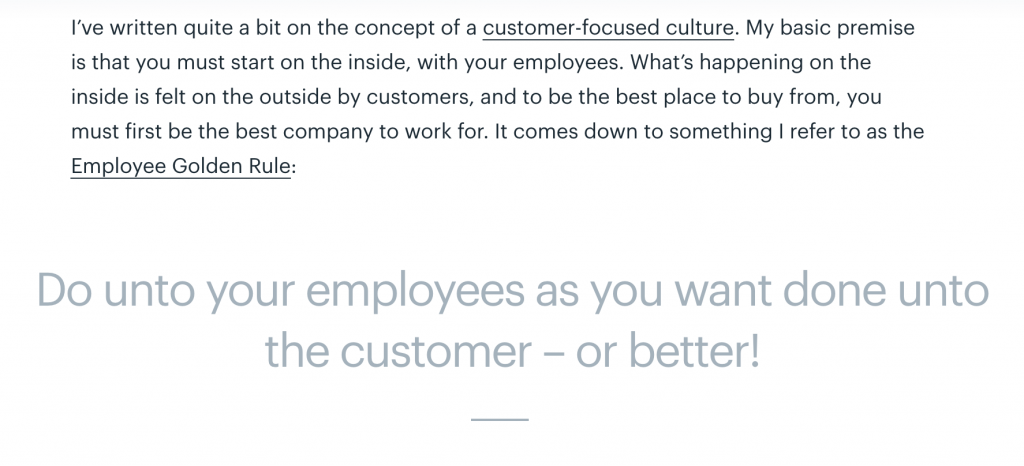 Help Scout's definition of being customer focused