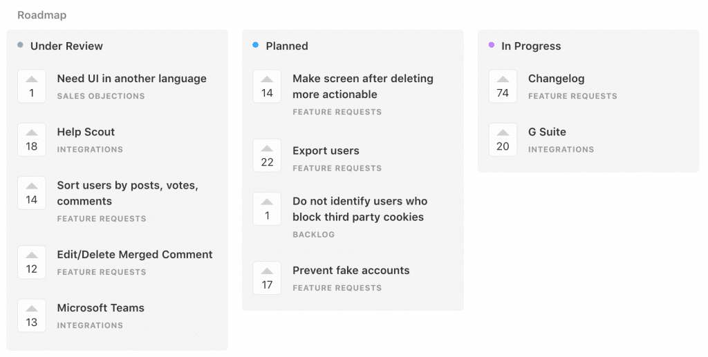 A feedback tool is a great way to show progress