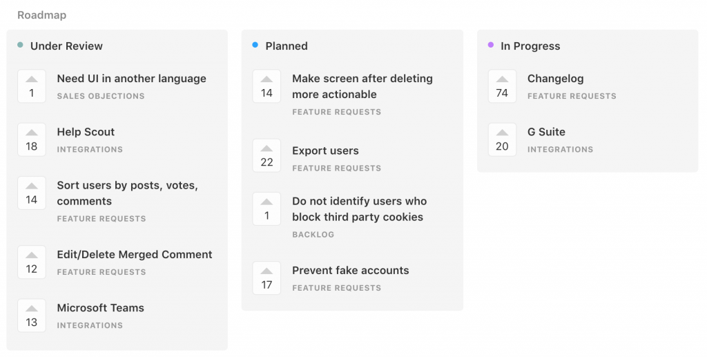 Product roadmaps can be internal or external